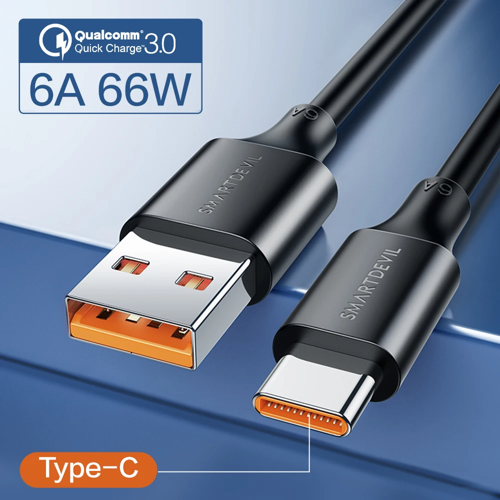 

SmartDevil USB Type C Fast Charge Data Cable For Samsung Huawei Xiaomi Power Bank Charger Micro Cord Mobile Phone Computer QC3.0