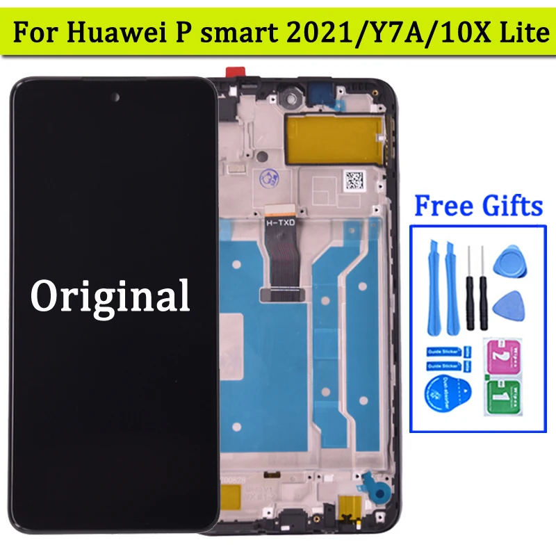 Оригинальный ЖК-дисплей для Huawei P Smart 2021 Φ X10 Lite с сенсорным экраном и дигитайзером