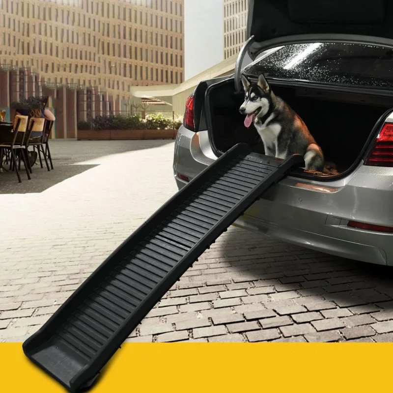 

Foldable Pet Ramp for Bed Climbing Ladder Runes Large Dog Steps on The Car Slope Folding Non-slip Plastic Car Extended Stair