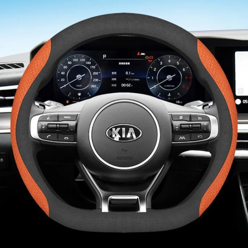 Для Kia Sportage Sid Rio 3 Soul Ceed Sorento Cerato чехол рулевого колеса автомобиля кожа 9 цветов