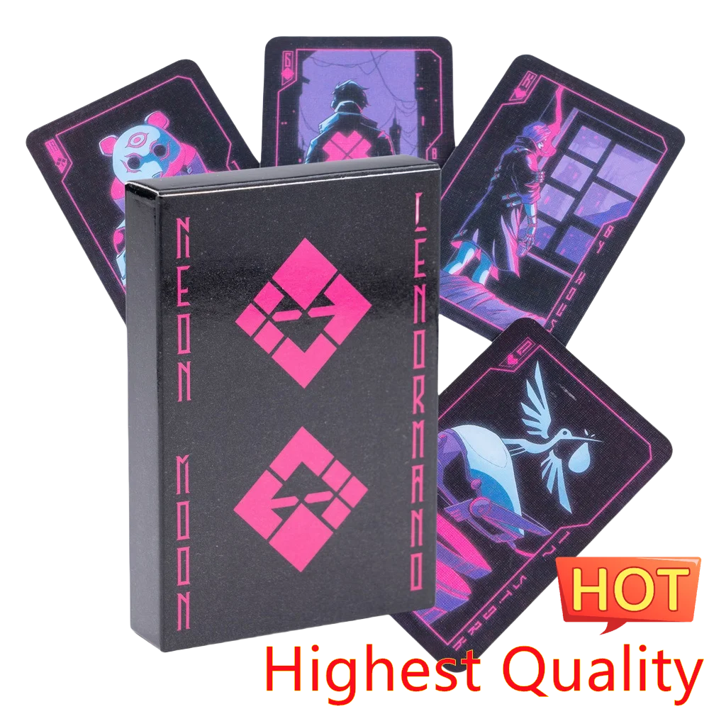 40 шт. колода огарри Неон Луна ленорманда Таро кораддзи настольная игра