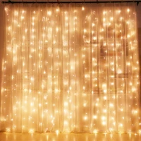 led curtain garland string lights 3m lamp 8 flicker modes holiday decoration light icicle string lights outdoor home christmas