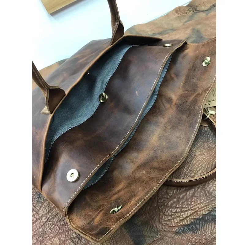 Genuine Leather Executive Briefcases For Men Business Handbag Man Office Laptop Bag Vintage Cow Leather Male Tote Bag