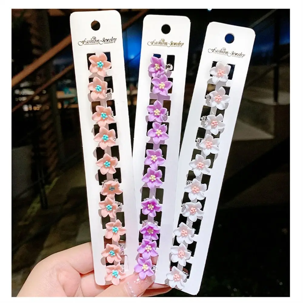 

10 шт., заколки для волос с маленьким цветком