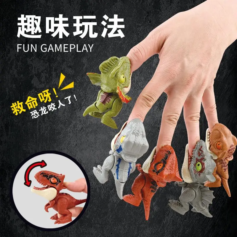 

Cute And Cunning Tyrannosaurus Rex Simulation Model Bite Finger Jurassic Dinosaur Children Toy Dinosaur Movable Joint Gift