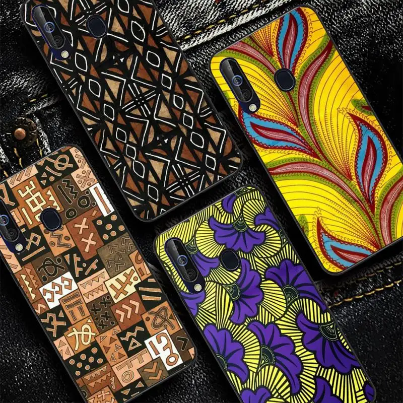 

African style fabric print Phone Case for Samsung A51 01 50 71 21S 70 31 40 30 10 20 S E 11 91 A7 A8 2018
