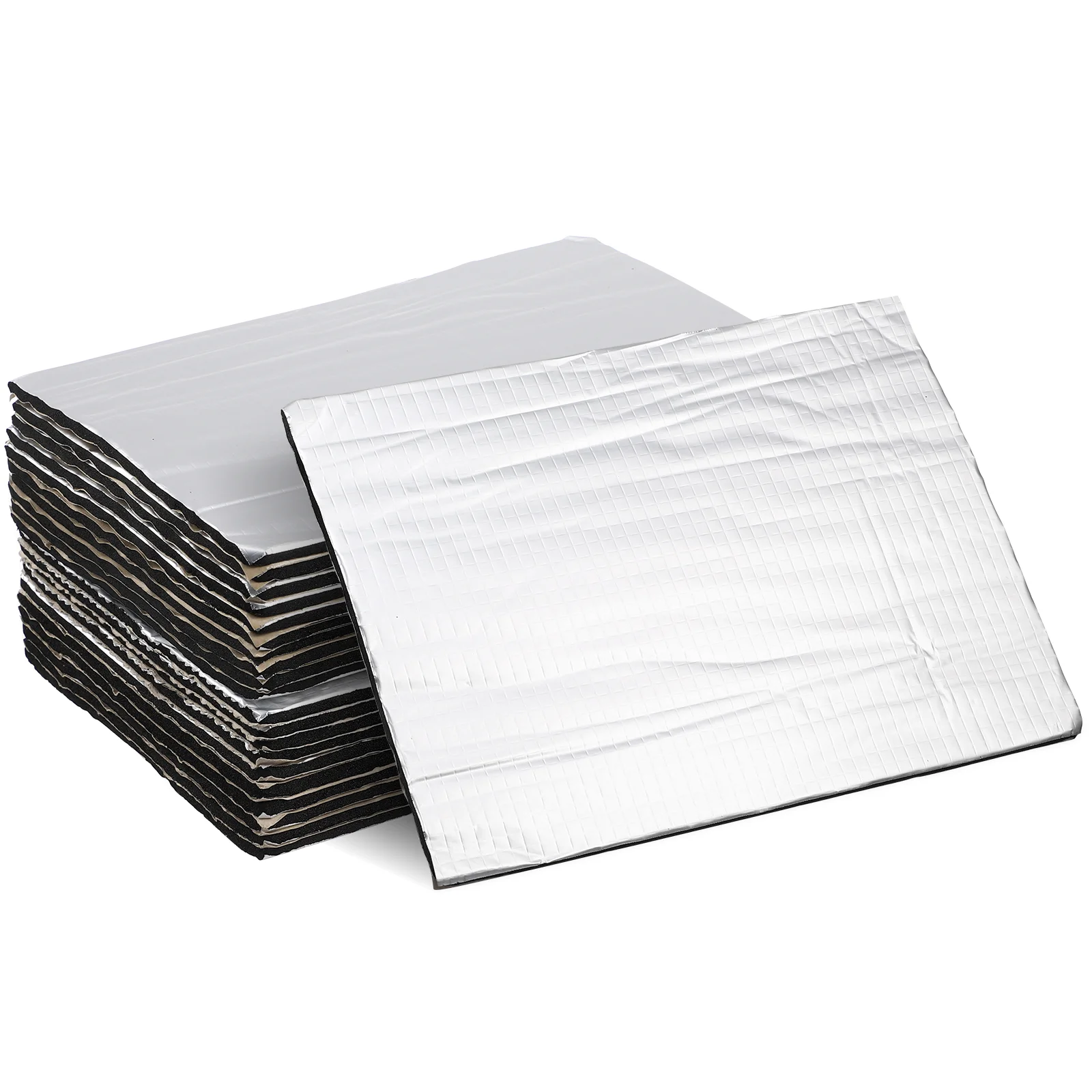 

20 Pcs Auto Heat And Sound Insulation Mat Cars Pads Deadening Material Glass Fiber Dampening