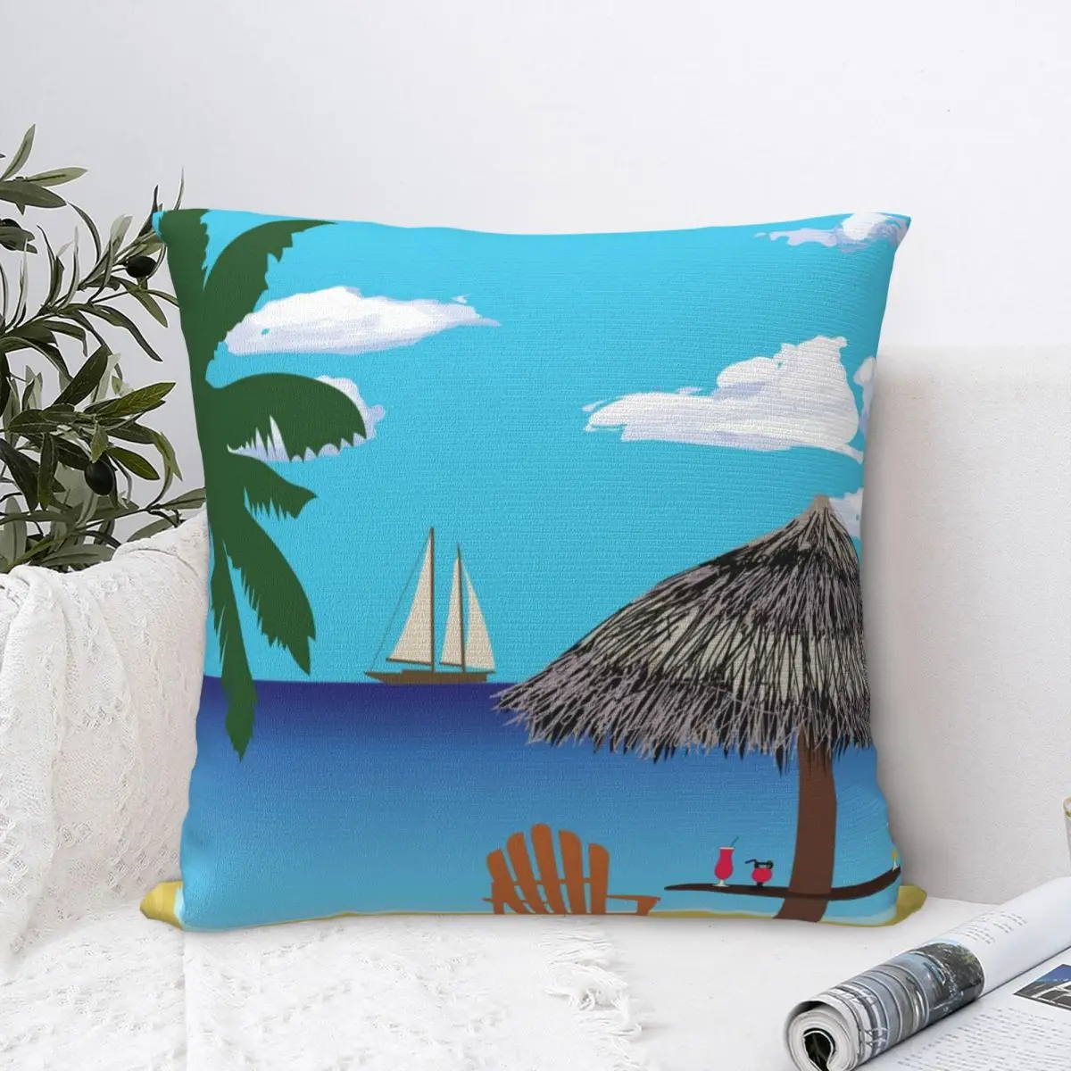 Пляжная Подушка с изображением песочника, подушка, чехол для дома, дивана, автомобиля, декоративная подушка, наволочки, плюшевая Талия