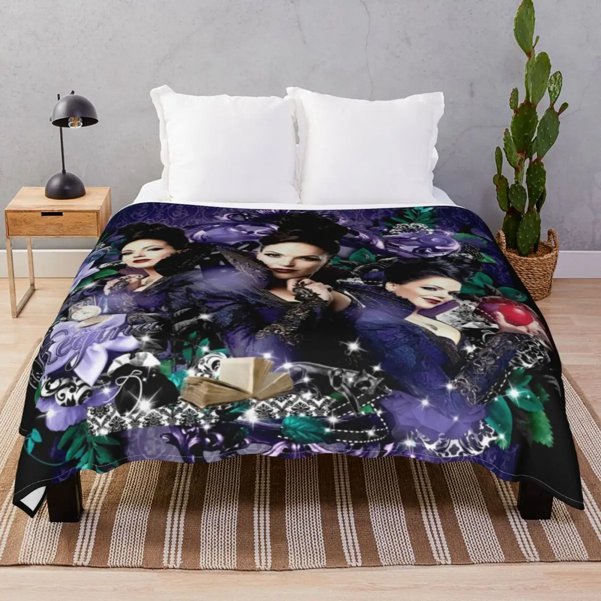 

Regina Mills Once Upon A Time Blanket Flannel Winter Super Warm Throw Blankets for Bed Home Couch Travel Office
