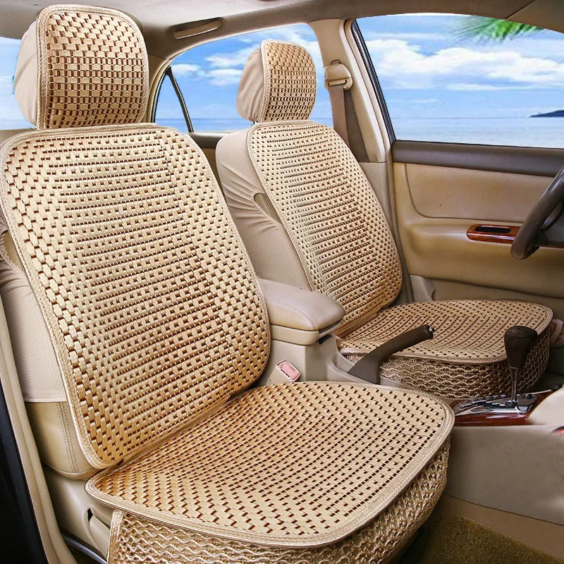 

Luxury Car Seat Cushion Hand-woven Ice Silk Car Seat Cover Summer Front Seat Universal Car Seat Cushion