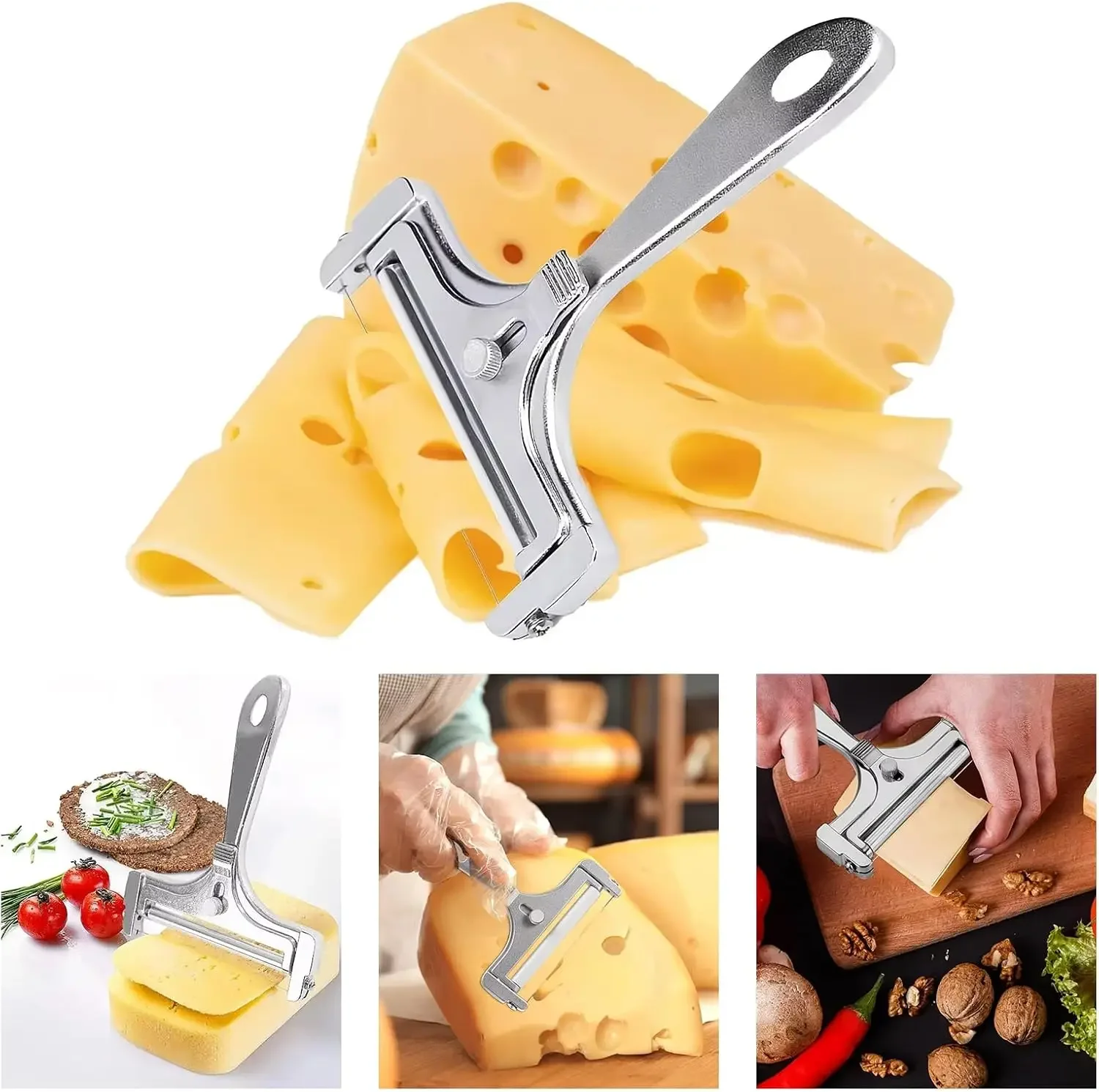 2 шт. проволока для нарезки сыра из нержавеющей стали регулируемый резак