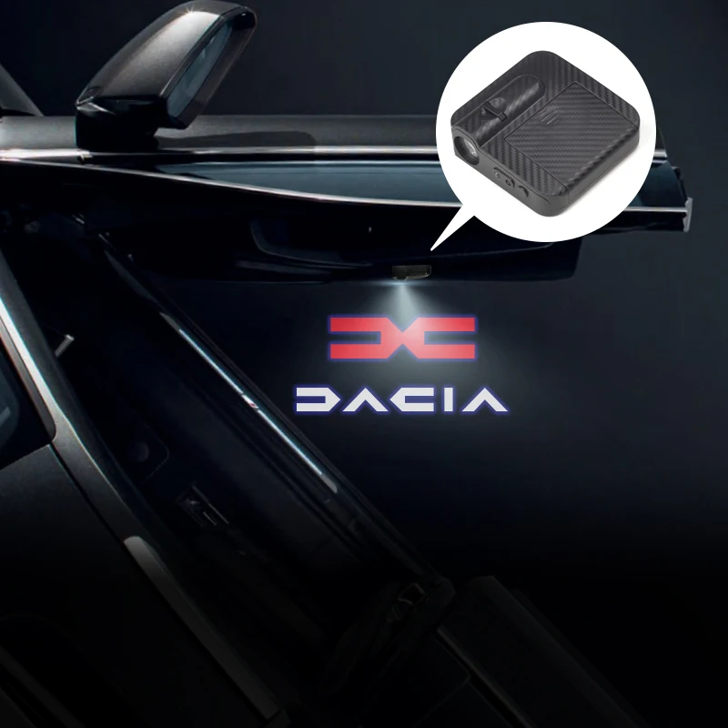 

2Pcs LED Car Door DC Emblem Light Welcome Lamp Wireless Laser Projector For Dacia Duster Logan Sandero Lodgy Dokker Stepway