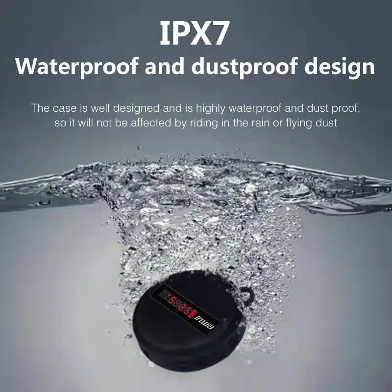 JIESEMWER Smart LED Digital Display Wireless Cycling Bicycle Bluetooth 5.0 Speaker Outdoor Portable IPX7 Waterproof Subwoofer enlarge