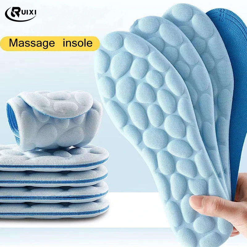 

1Pair Latex Massage Insoles for Shoes Comfortable Breathable Sweat Absorbing Deodorant Shock Absorption Men's Women's Shoe Pads