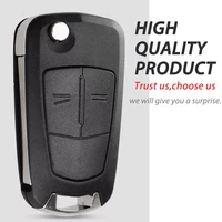 car folding key cover housing 2 buttons accessory automobile key case fit for vauxhall opel astra h corsa d vehicle