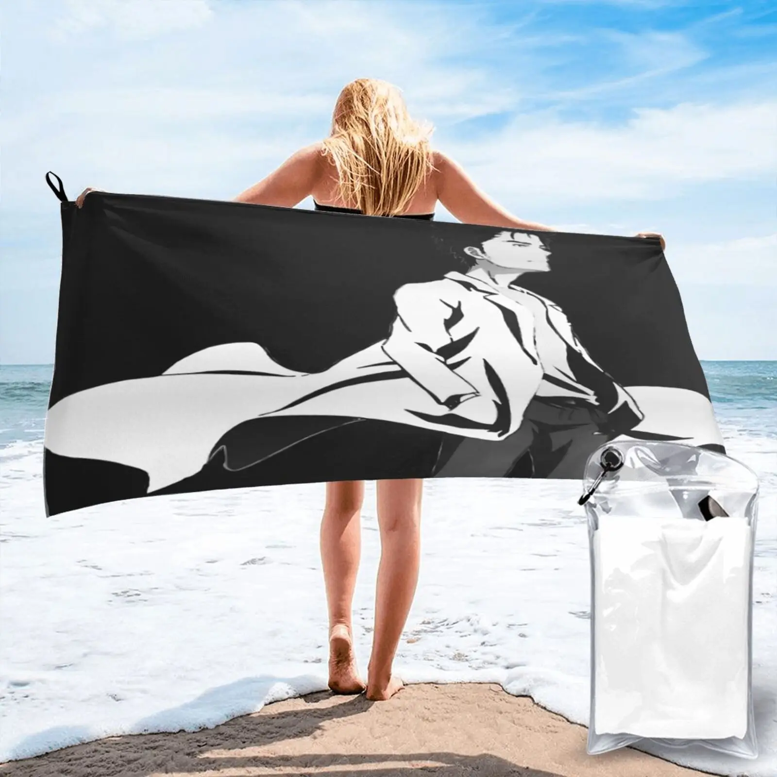

Okabe Rintarou Steins Gate Manga Otaku Beach Towel Towel Spa Bathrobe Female Beach Towel Strandlaken Strandlaken For The Beach