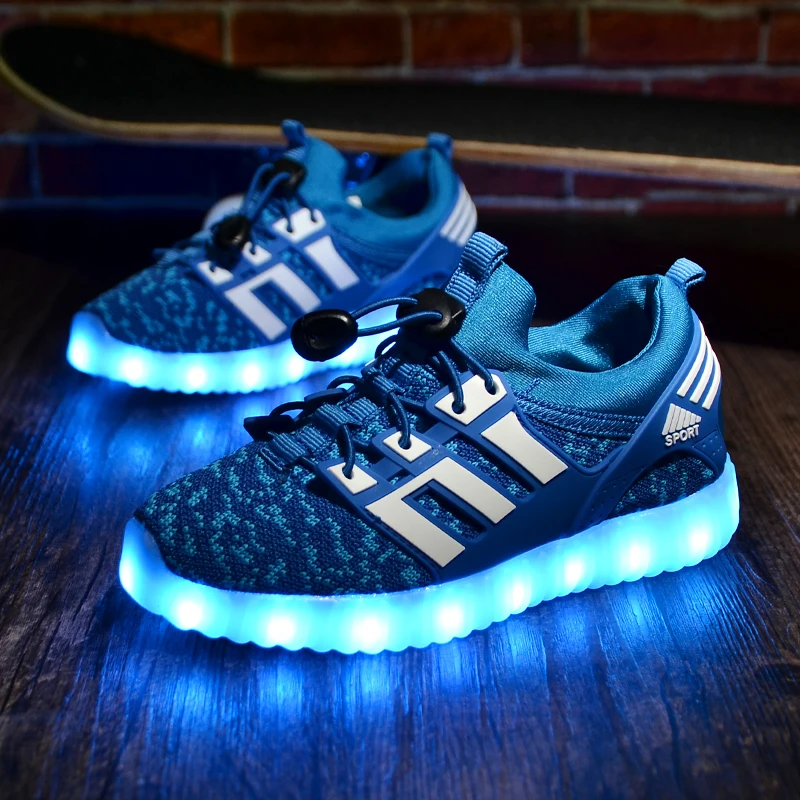 

Dropshipping Kids USB Luminous Sneakers Glowing Children Lights Up Shoes with Led shoes Girls Illuminated Krasovki Footwear Boys