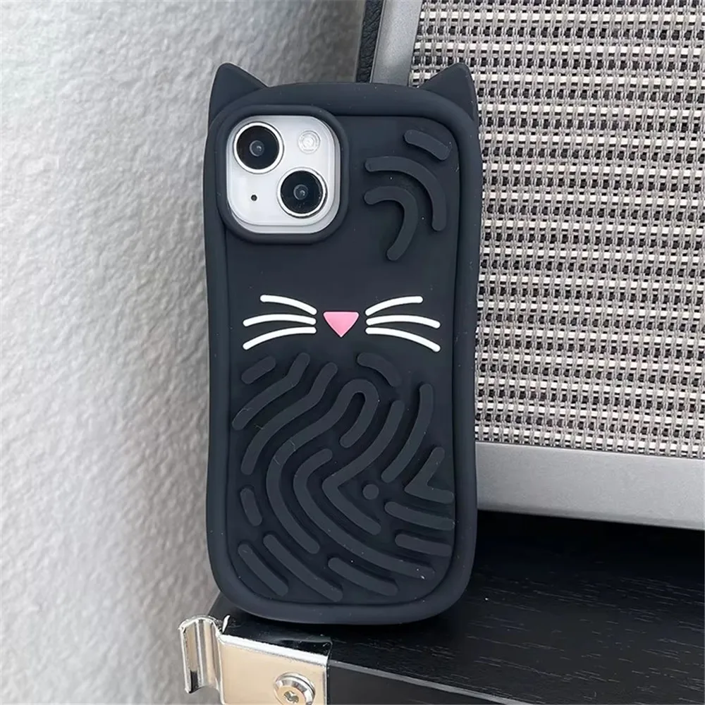 Милый кот креативная съемная игра-головоломка забавный чехол для телефона