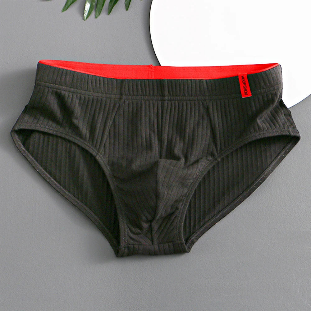 

Men Daily Underwear Solid Color Briefs Cotton Breathable Shorts Panties Pouch Underpant Lingerie Casual Comfortable Lingerie