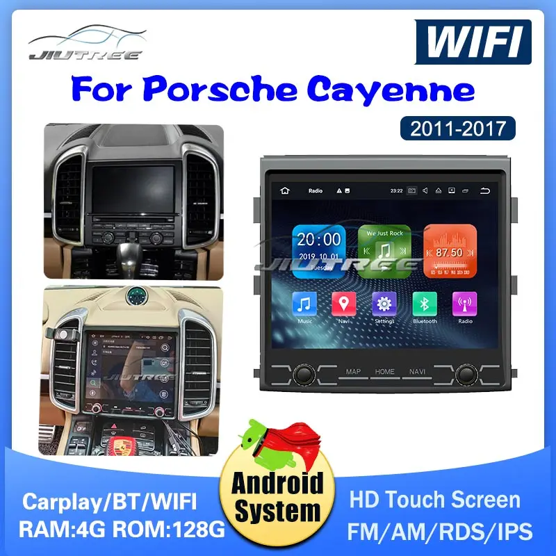

Автомобильный радиоприемник 128G Android 10 для Porsche Cayenne 2011-2017, 8,8 дюймовый экран мультимедийного Проигрывателя Carplay Android Auto 2 Din GPS Navi