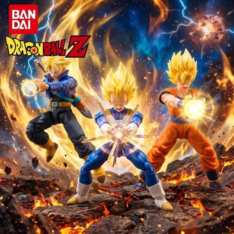 Фото Фигурка Bandai S.H.Figuarts Dragon Ball SUPER SAIYAN VEGETA DANGEROUS PRIDE, готовая модель аниме-персонажа, игрушка-файтер, подарок для детей №1