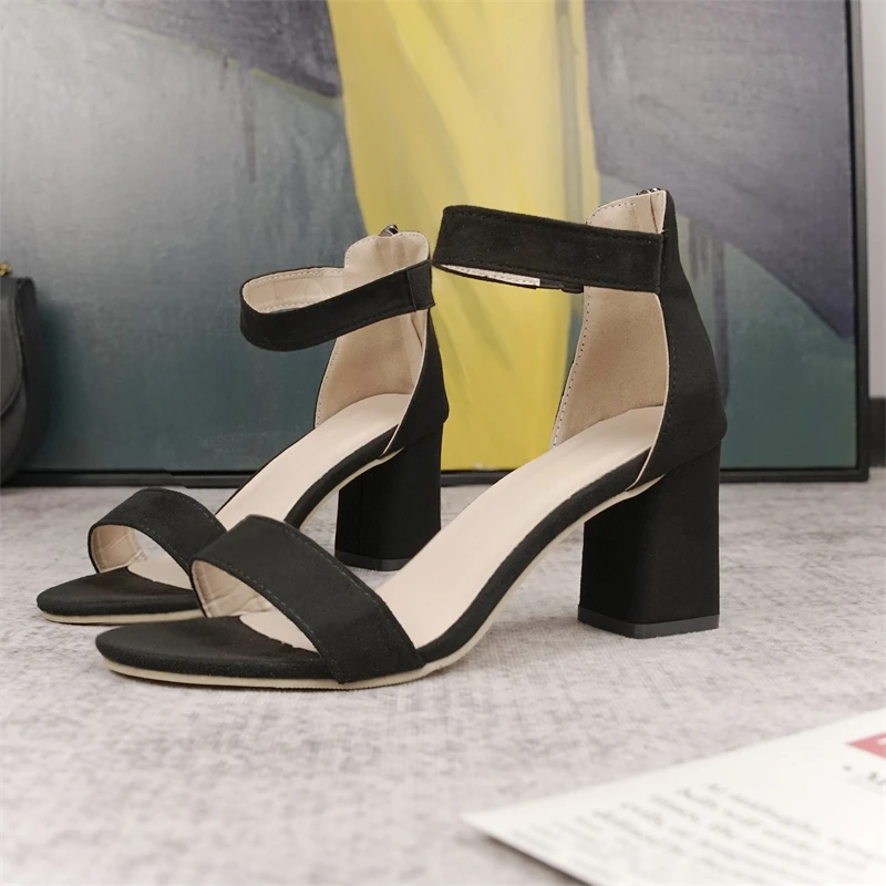 

Summer Fashion Women's High-heeled Shoes Shallow Mouth Square-heeled Sandals Leopard Print High-heeled Shoes Zapatos Para Mujer