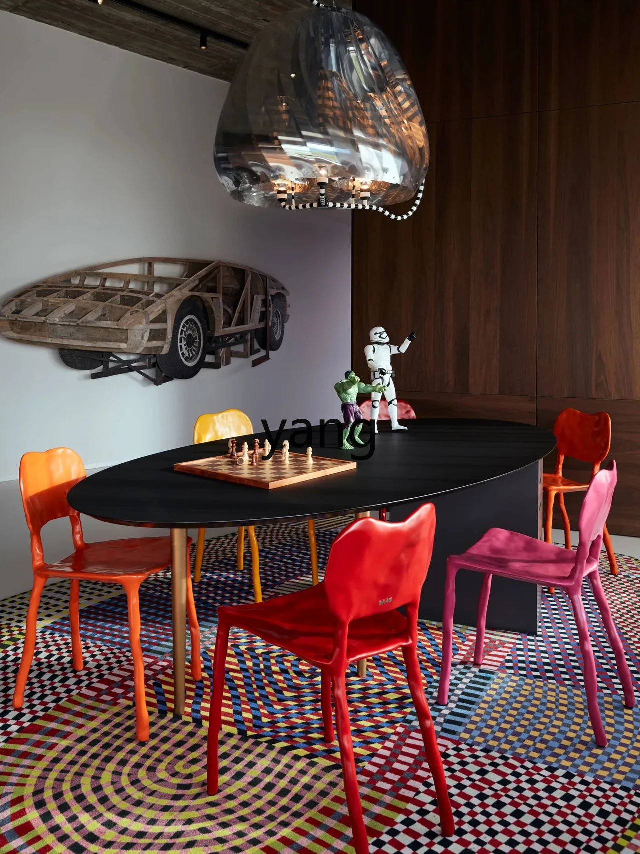 Yjq Современный модный стул для кирпичной кладки высококачественный обеденный