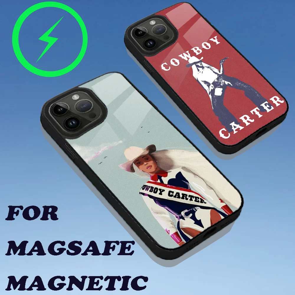 Чехол для телефона B-Beyonce COWBOY C-CARTER iPhone 15 14 13 12 11 Plus Pro Max Mini Magsafe с магнитной