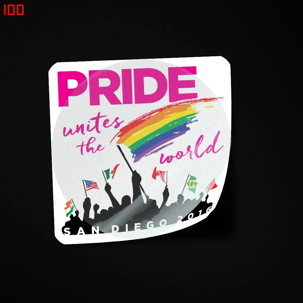 

PRIDE MONTH 00100 Sticker for Laptop Decor Bedroom Car Cute Cartoon Art Fashionable Public Suitcase