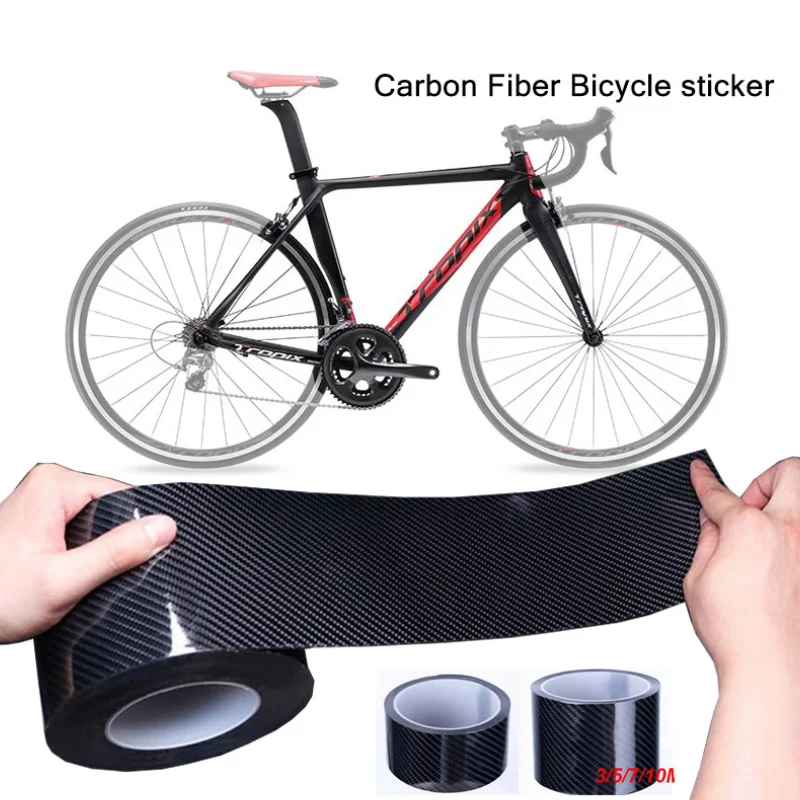 

Bicycle Sticker 5D Nano Carbon Fiber Texture Tape Film Thick Frame Protection Sticker Mountain Bikes Anti-collision Strips