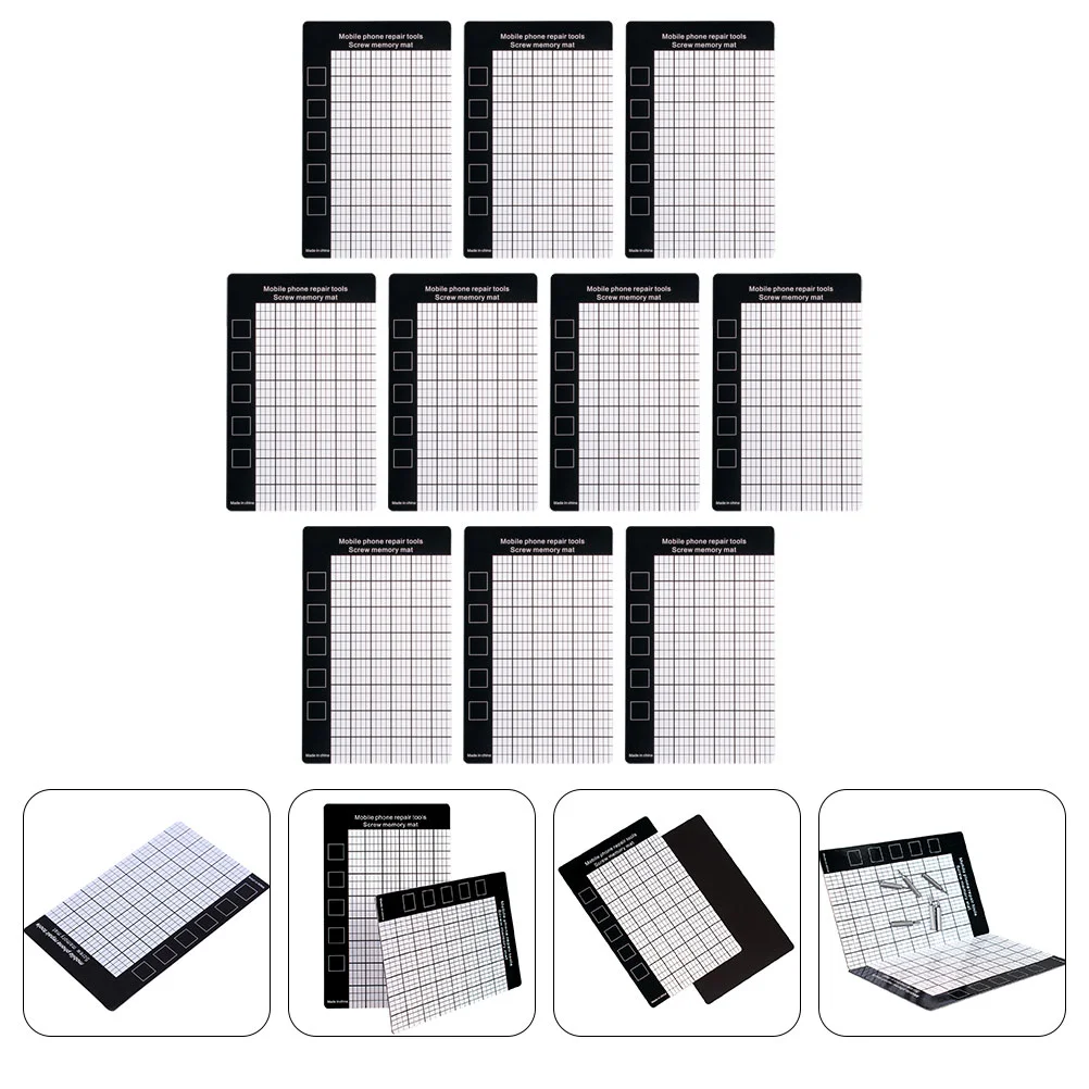 

10PCS Mobile Phone Screw Magnetic Work Mat Magnetic Phone Repair Screw Pad Tool