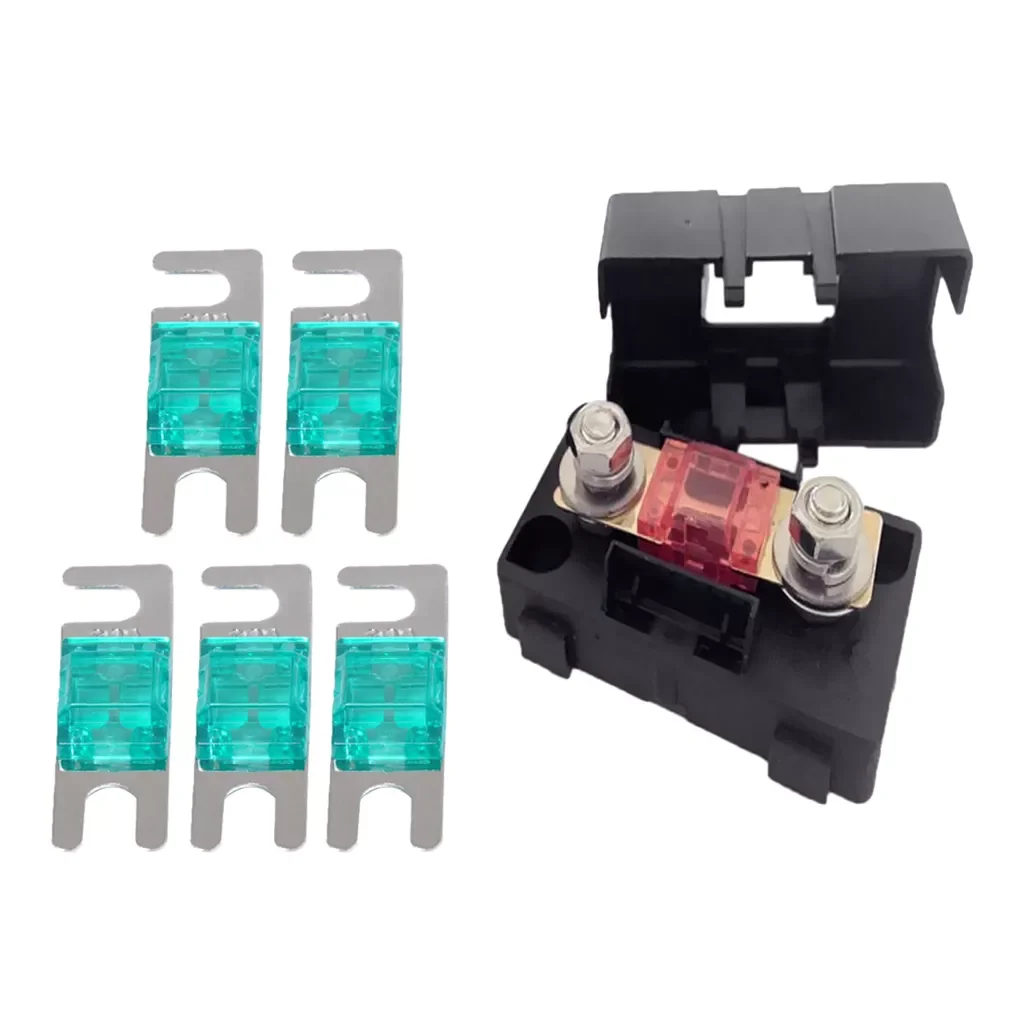 

Automotive Car Mini ANS Fuse Holder Fusebox Block 30A+5 Pieces Mini ANL Fuse