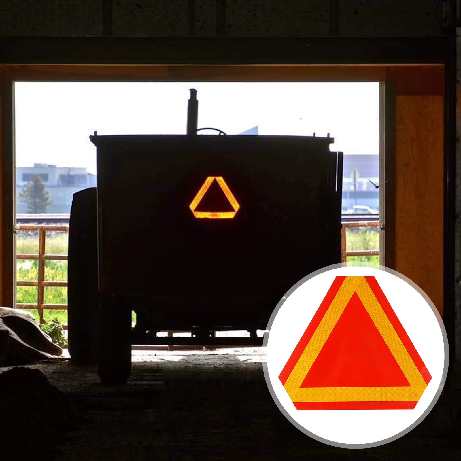 

Sign Golf Ball Stickerss Moving Reflective Triangle Cart Car Move Down Stickers Signs Aluminum Warning Sticker Safety Auto Golf