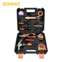 gowke 18pcs household tool set toolbox set wrench pliers test pen screwdriver combination set new household tool box gift