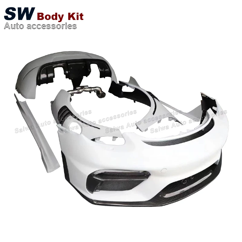 Комплект кузова GT4 из частичного углеродного волокна для Porsche 981 Boxster Cayman 2013-2015