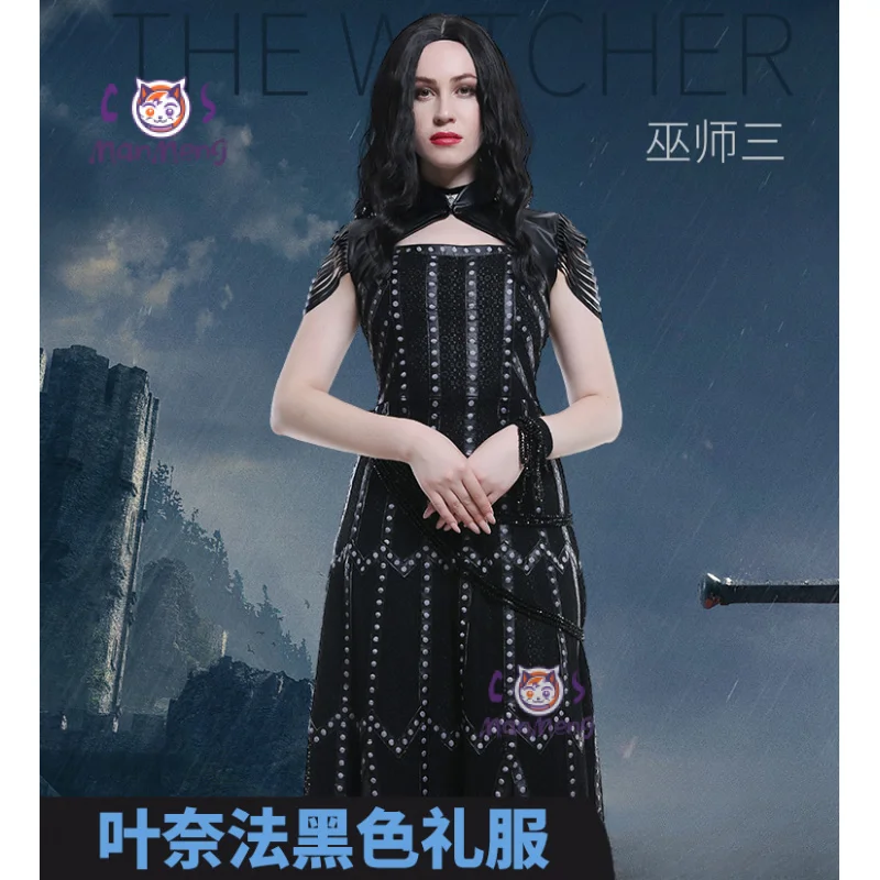 Фото Игра Ведьмак 3: Wild Hunt Yennefer of Vengerberg Косплей Костюм Готическая Королева Сексуальное Платье Вечеринка Хэллоуин Полный Комплект Униформа №2