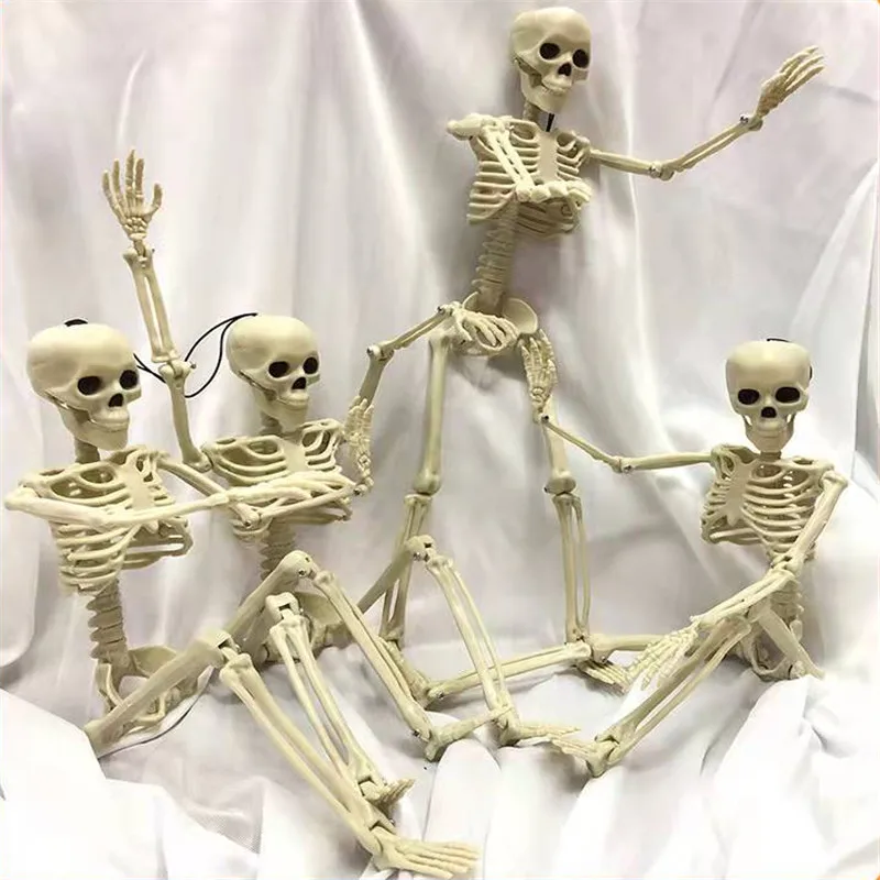 

2022 Creative 40cm High Halloween Skeleton Simulation Human Plastic Skeleton Ghost Body Skeleton Halloween Decoration Props