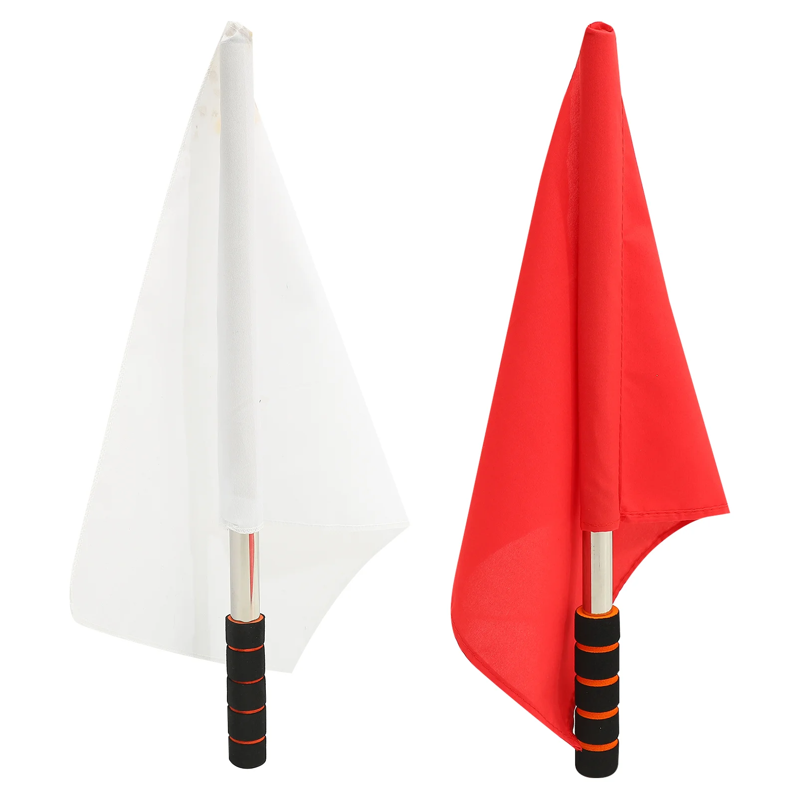 

2 Pcs Referee Border Flag Volleyball Outdoor Racing Conducting Warning Handheld Signal Flags Cloth Traffic Commander