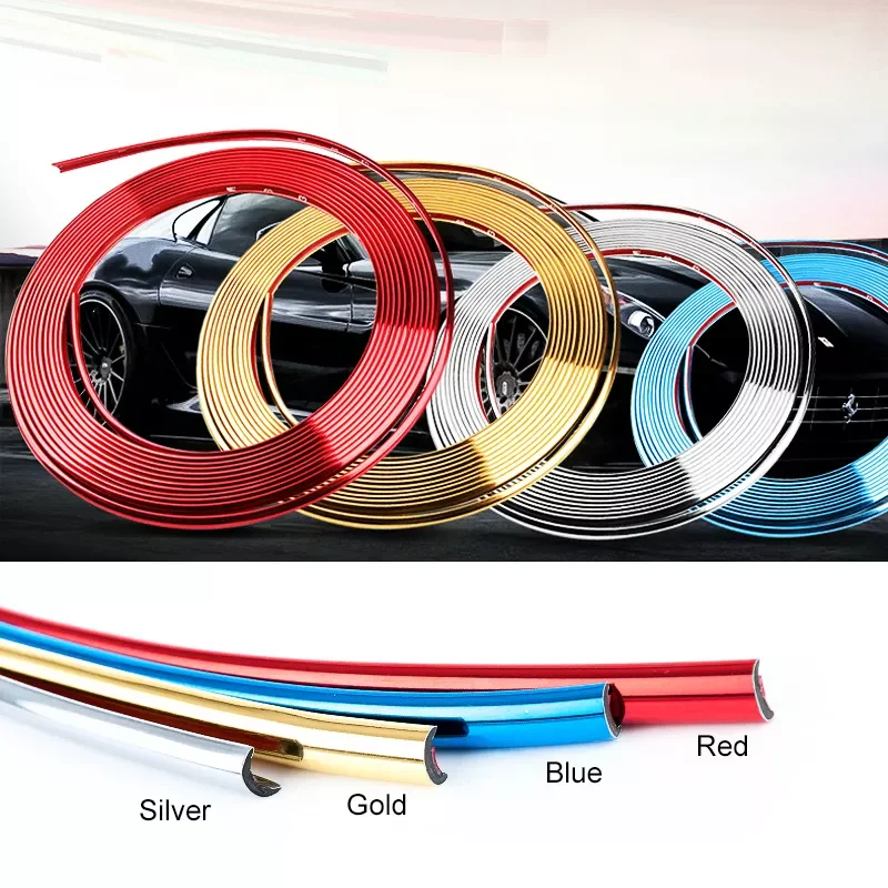 

Roll Car Styling Wheel Rims Protector Decor Strip Rubber Moulding Hub Trim Rimblades Car Vehicle Color Tire Guard Line