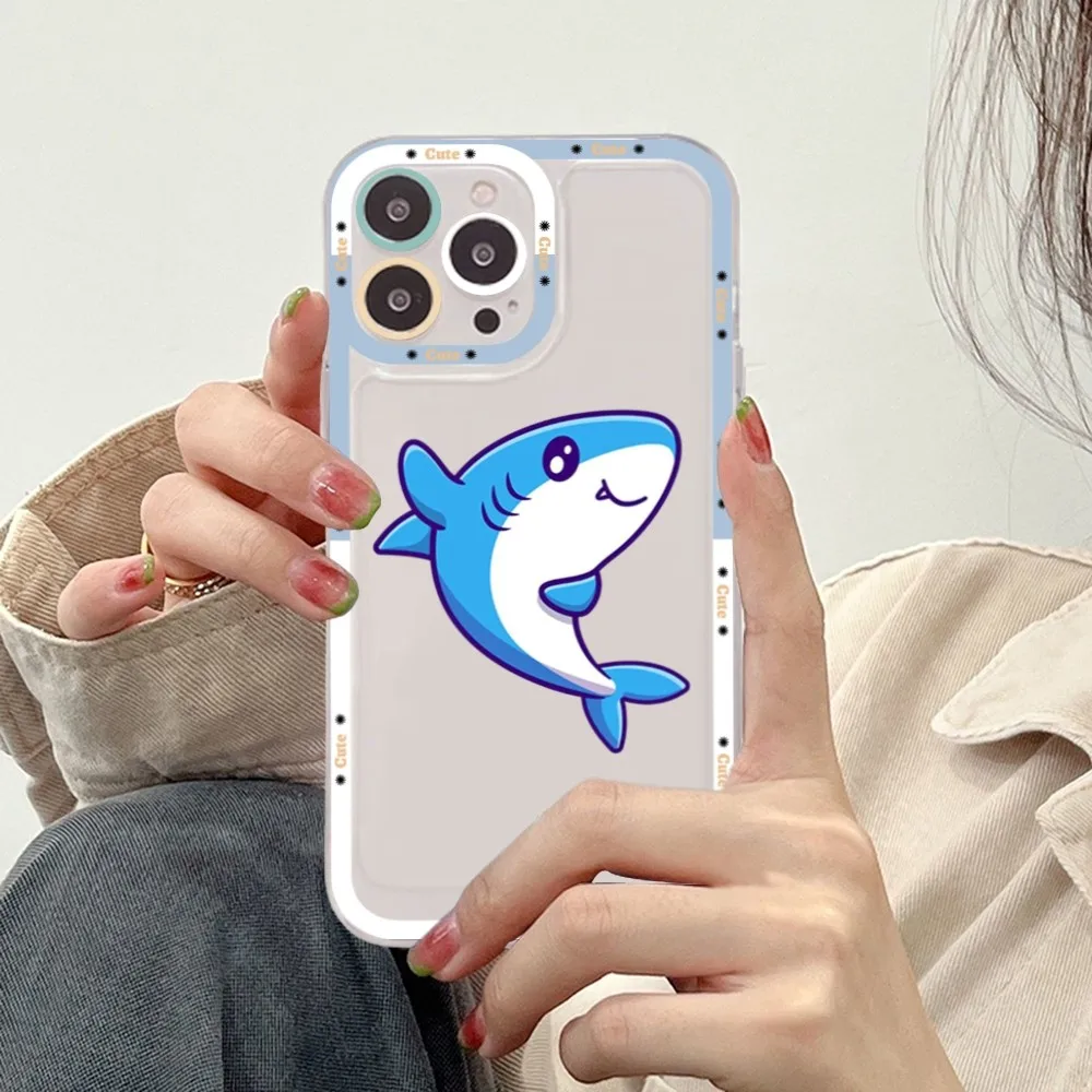 Kawaii shark чехол для телефона Redmi 7 8 9 A Note 5 10 11 Pro Max 4G 5G Funfas
