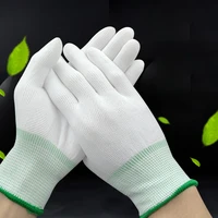 gardening gloves finger painted palm painted fiber dust free anti static protection round forest labor gloves
