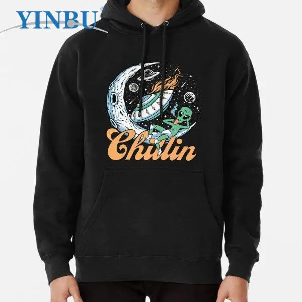 

Новый пуловер с капюшоном и надписью Chill Alien UFO