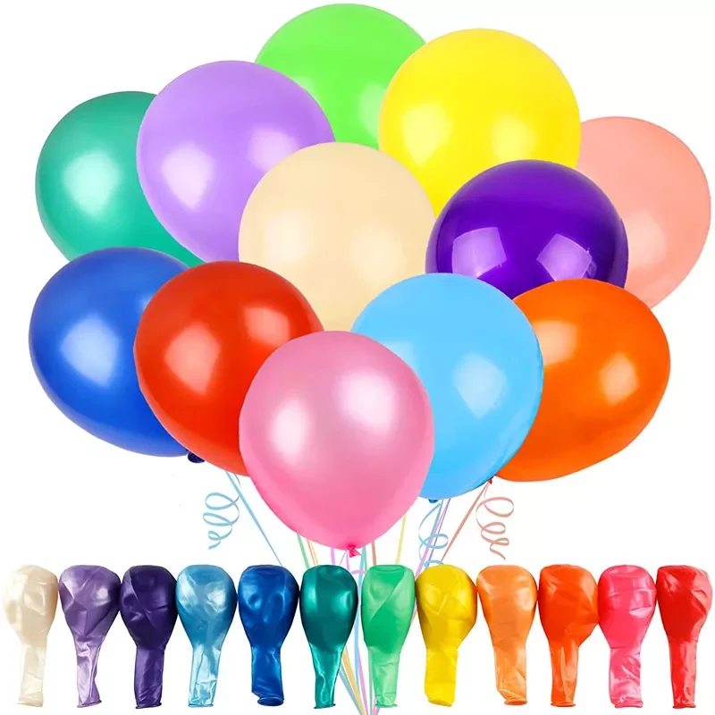 

Multicolor Round Pearl Balloons Mini Bright Rainbow Latex Balloon for Balloon Baby Birthday Wedding Graduation Decro