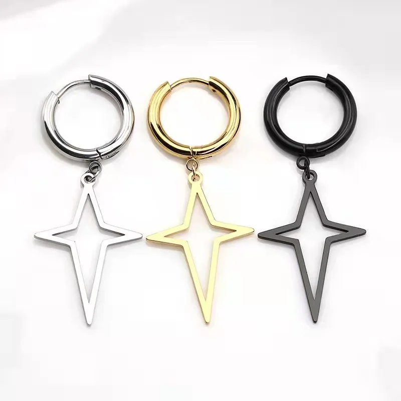 

Vintage Stainless Steel Eardrop for Women Men Crystal Korean Earrings Coquette Jewelry Trends 2022 Wholesale Items for Business