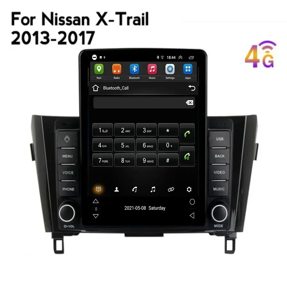 Автомобильный радиоприемник Tesla Style 2 Din Android 13 для NISSAN X-Trail 3 T32 Qashqai 2013-2037
