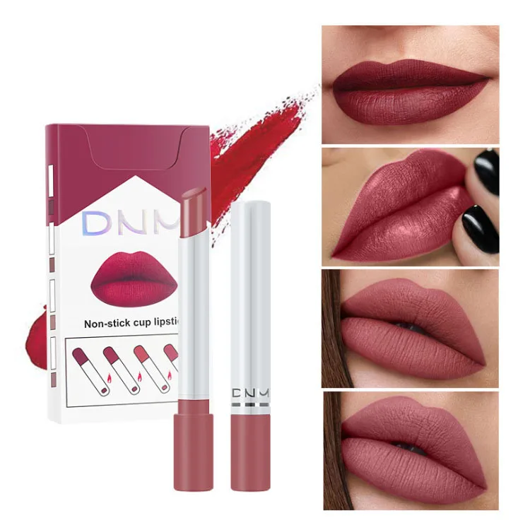 Инновационный дизайн 4 цвета матовая водостойкая длительная коробка для губ