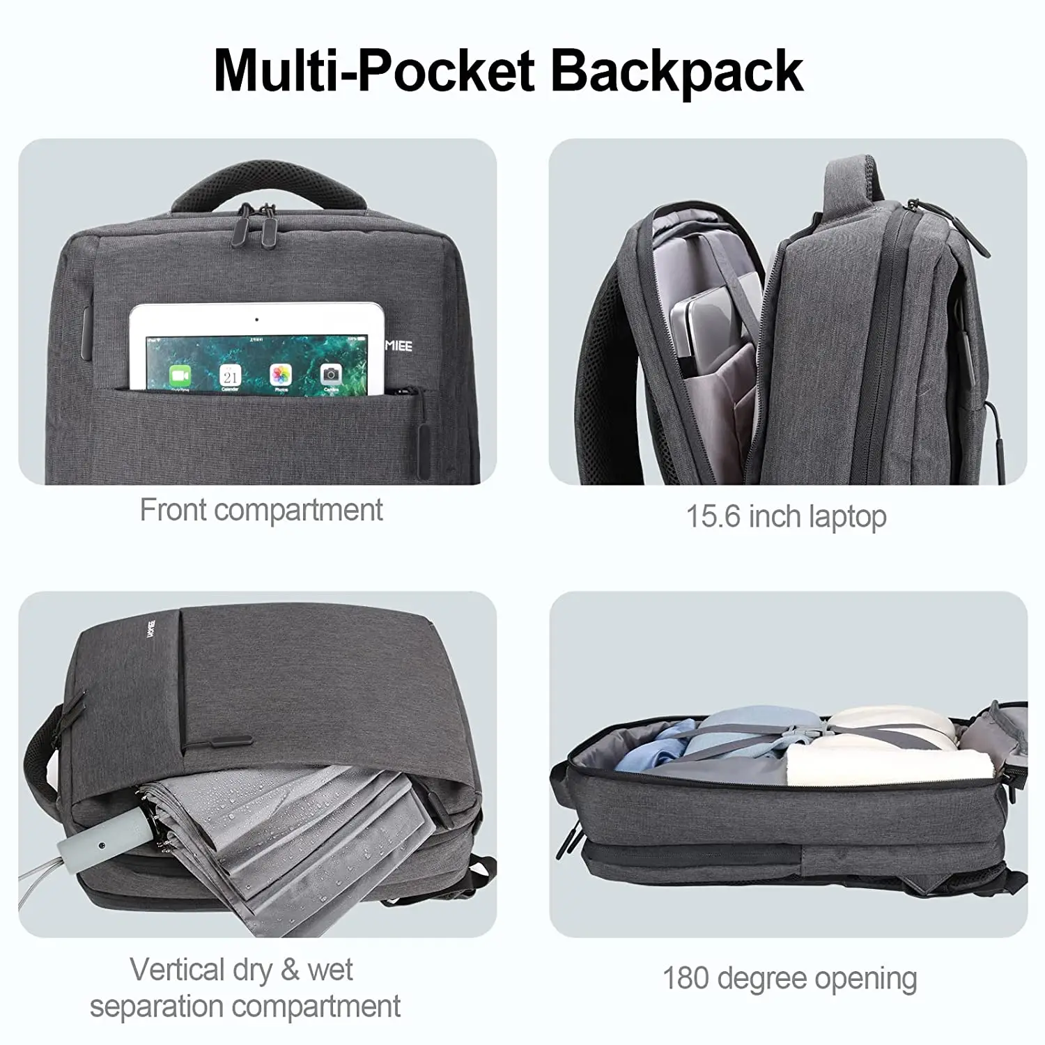 Laptop Backpack 15.6 Inch Travel Backpack Flight Approved Luggage Carry On Backpack, Waterproof Business Computer Large Backpack