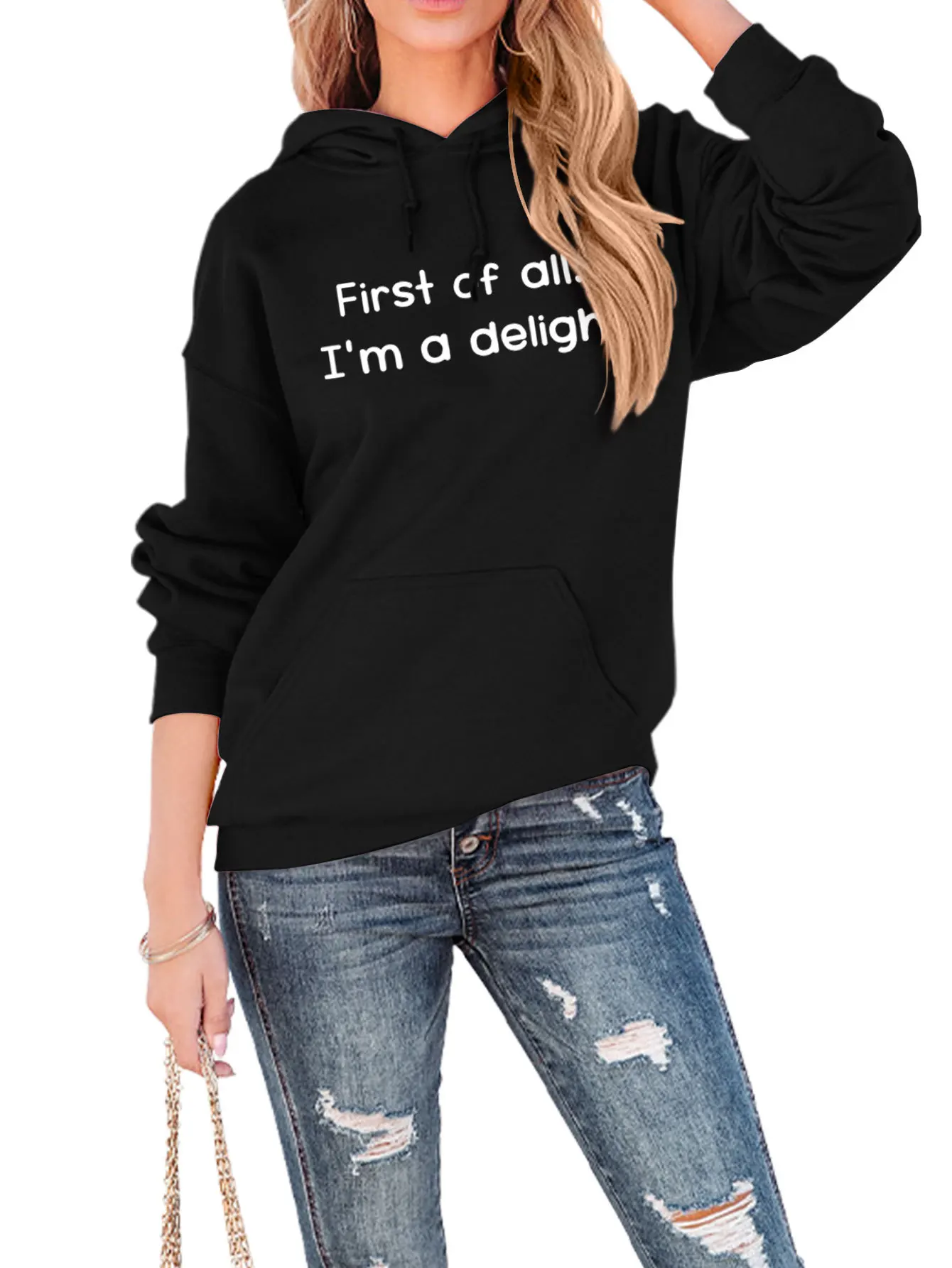 Женская Осенне-зимняя Толстовка С Капюшоном Повседневная Свободная Посадка