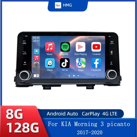 Автомобильное радио HMG Android 13 для KIA Morning 3 Picanto 2016 2017 2018 2019 2020-2023, стерео GPS Android Auto Carplay, авторадио, DVD