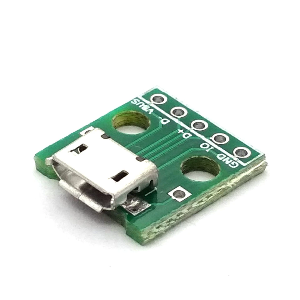 

10PCS Micro USB Turn Dip Interface Seat 5V Power Supply Converter Board